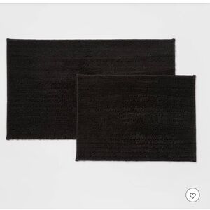 Elegant Black Bath Mat Set